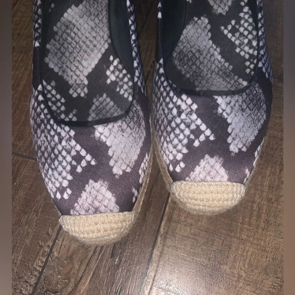Espadrille Wedges Tory Burch snakeskin designer spring boho preppy classic $258